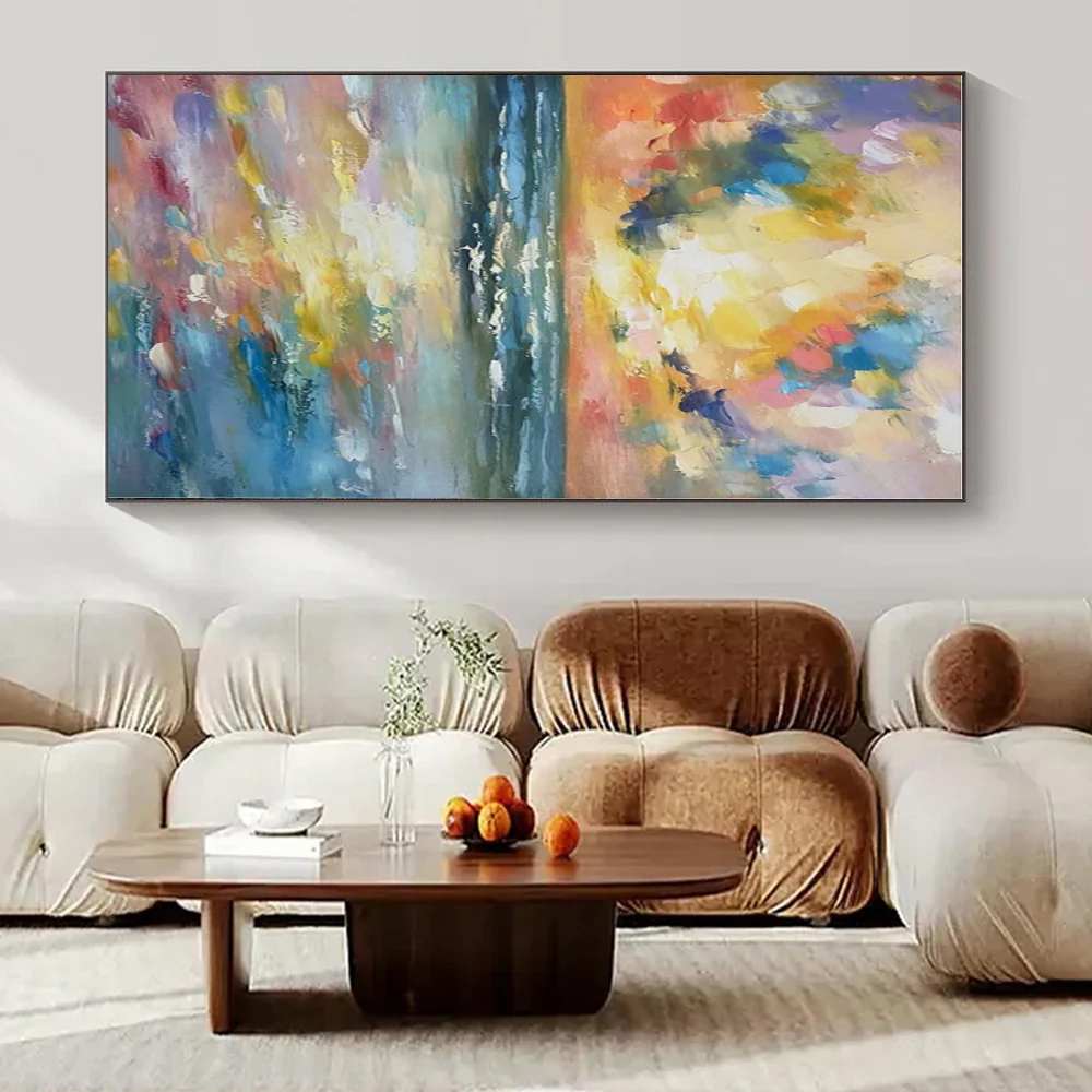 Themed Handmade Painting Coastal Suited Canvas Artwork T8ZJ2